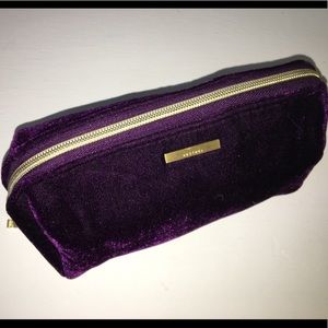 Purple Velvet Makeup Pouch